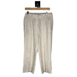 Talbots Bristol Pants 8 PETITE Tan Light Camel Stretch Pleated Ankle High Rise